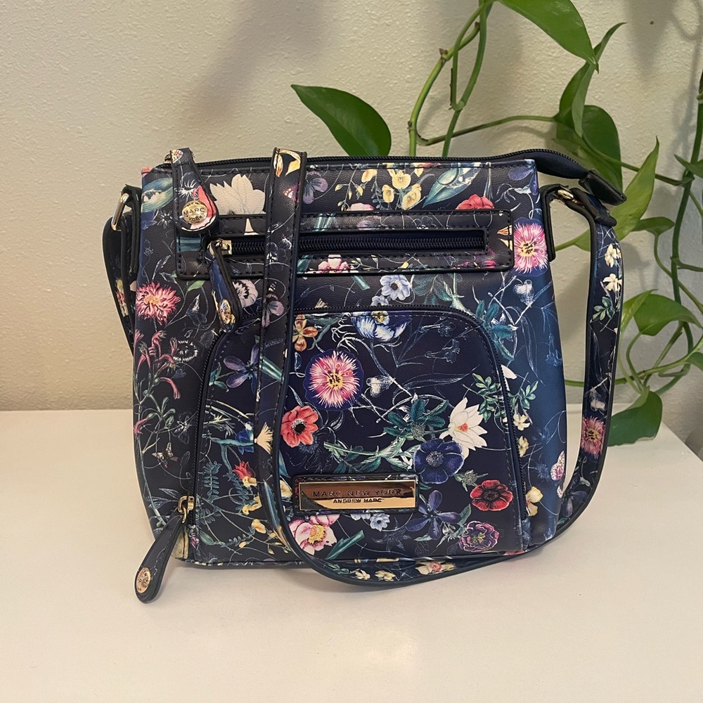 Floral print crossbody purse